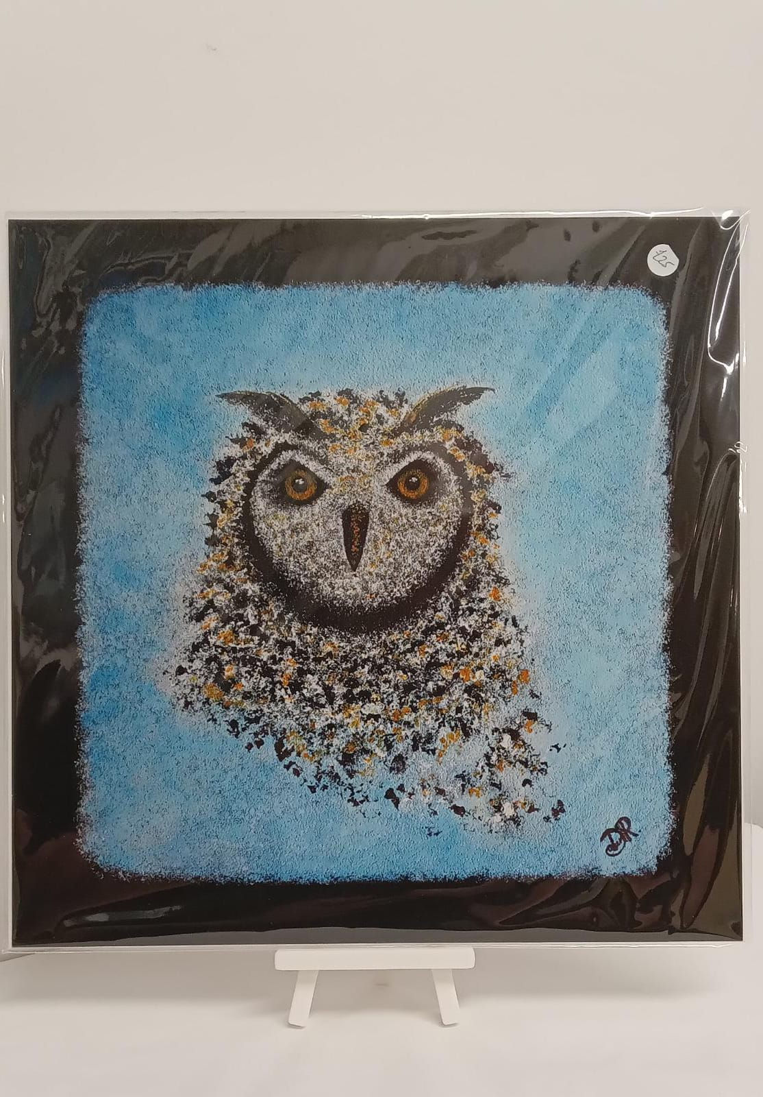 Print of Textured Acrylic Owl CBD015