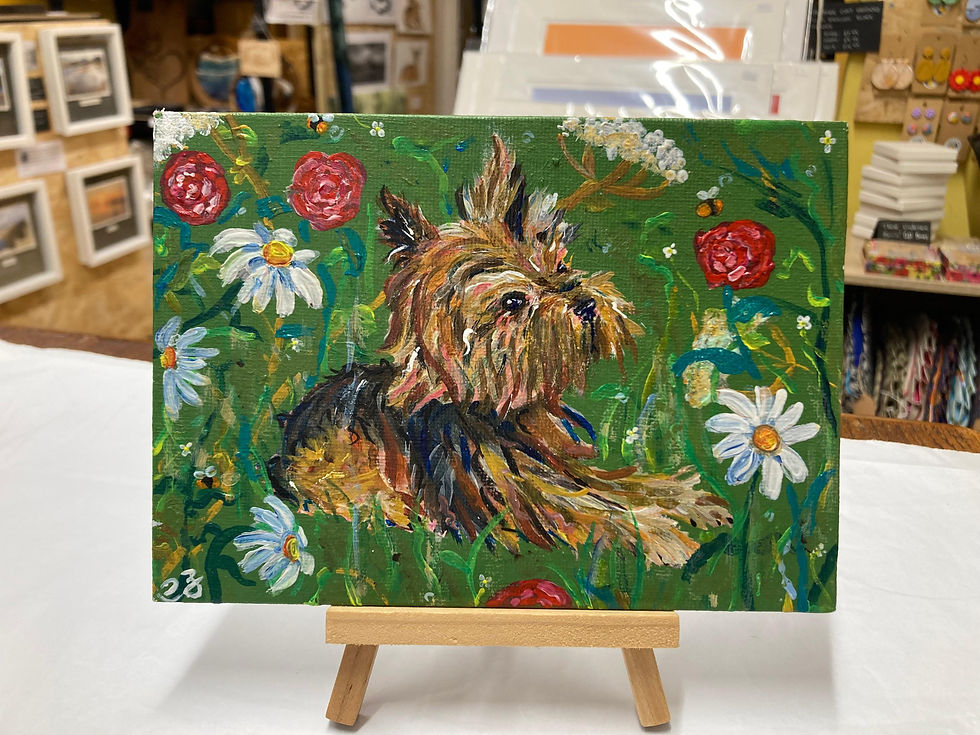 Thumbnail: 'Otto the Yorkie' Original Acrylic Painting