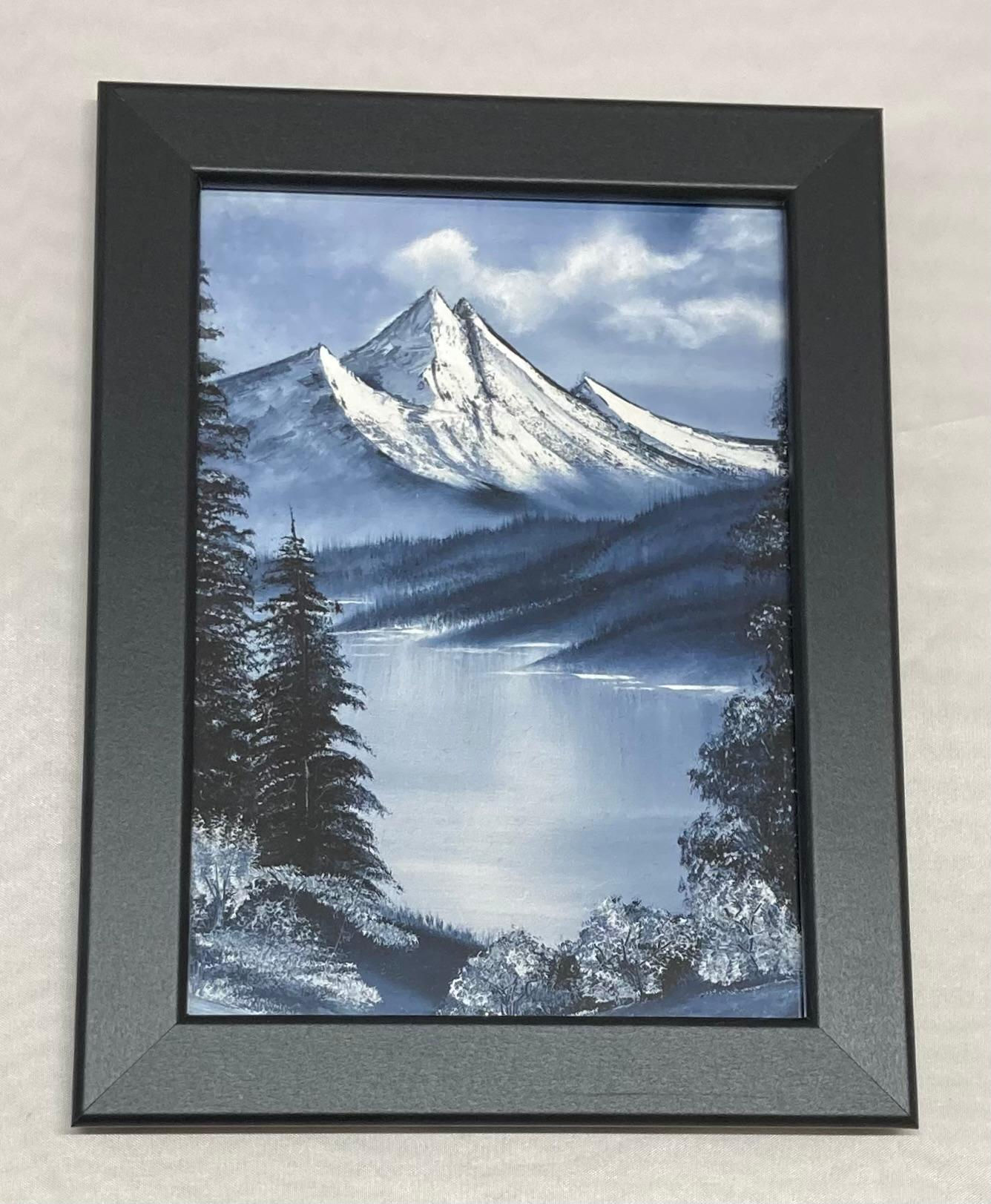 'Winter Scene' Extra Small Framed Print - Black Frame