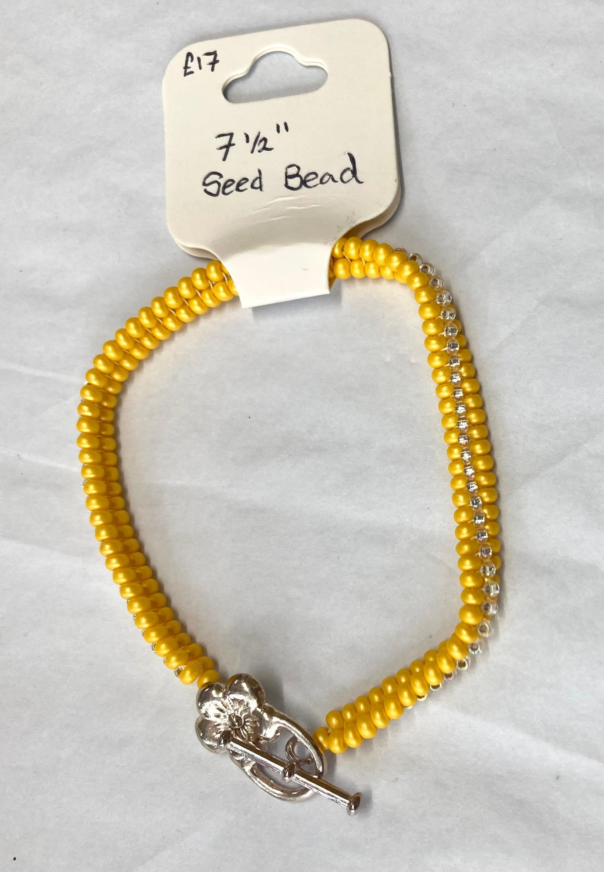 Yellow Seed Bead Bracelet