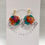 Thumbnail: Colourful Round Polymer Clay Dangle Earrings