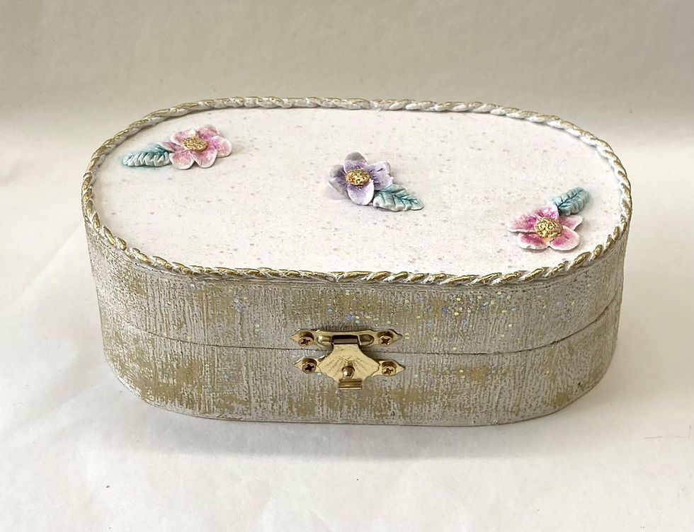 Painted Wooden Trinket Box
