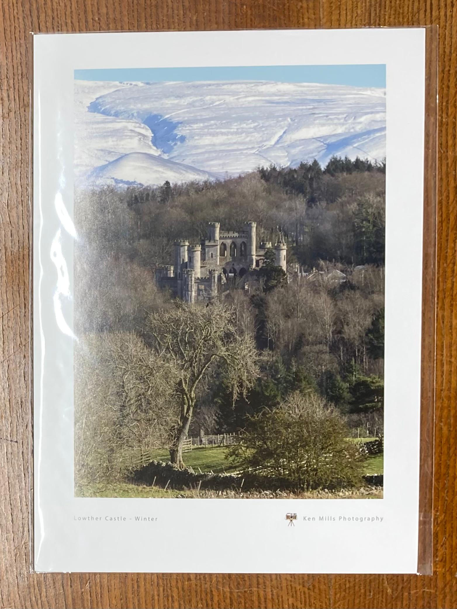 A3 Lowther Castle Winter Print