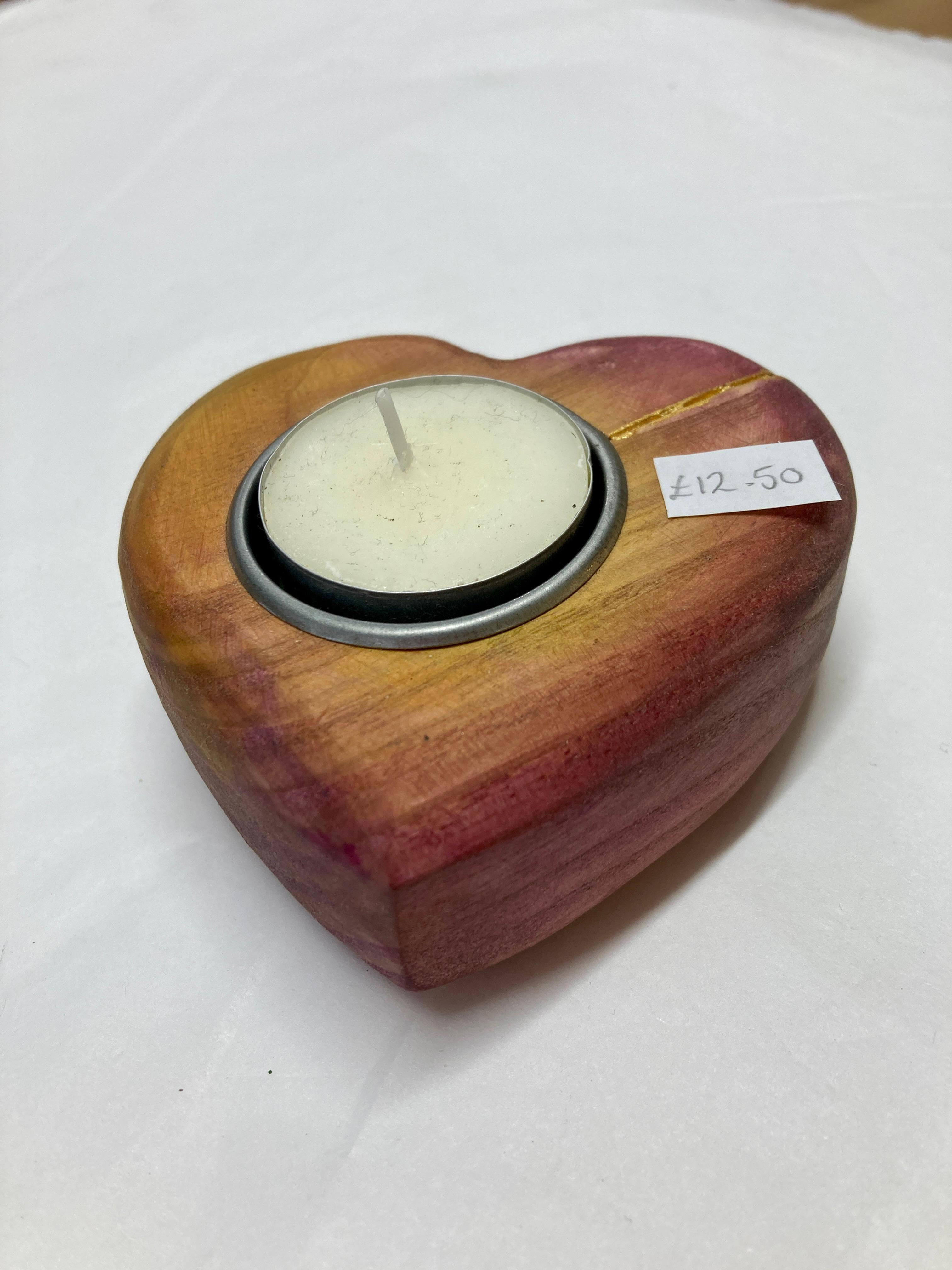 Heart Tealight - Pink and Gold