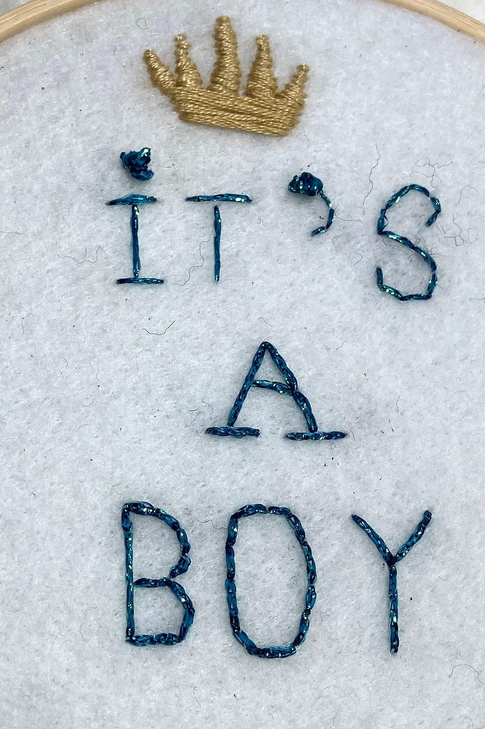 Thumbnail: "It's A Boy" Embroidery Hoop
