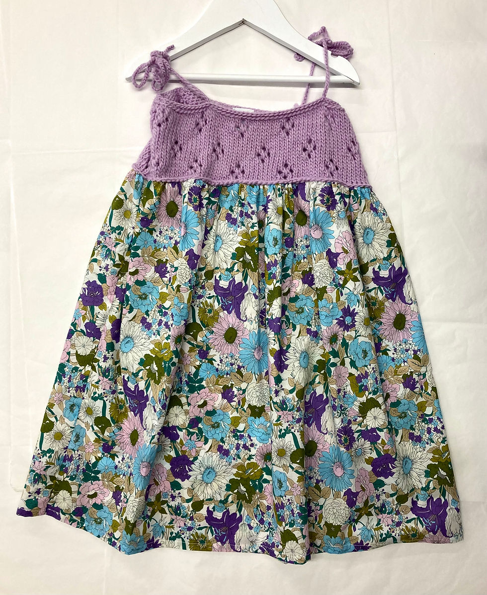 Thumbnail: Years 5 - 6 Handmade Girls Dress With Cardigan BB031