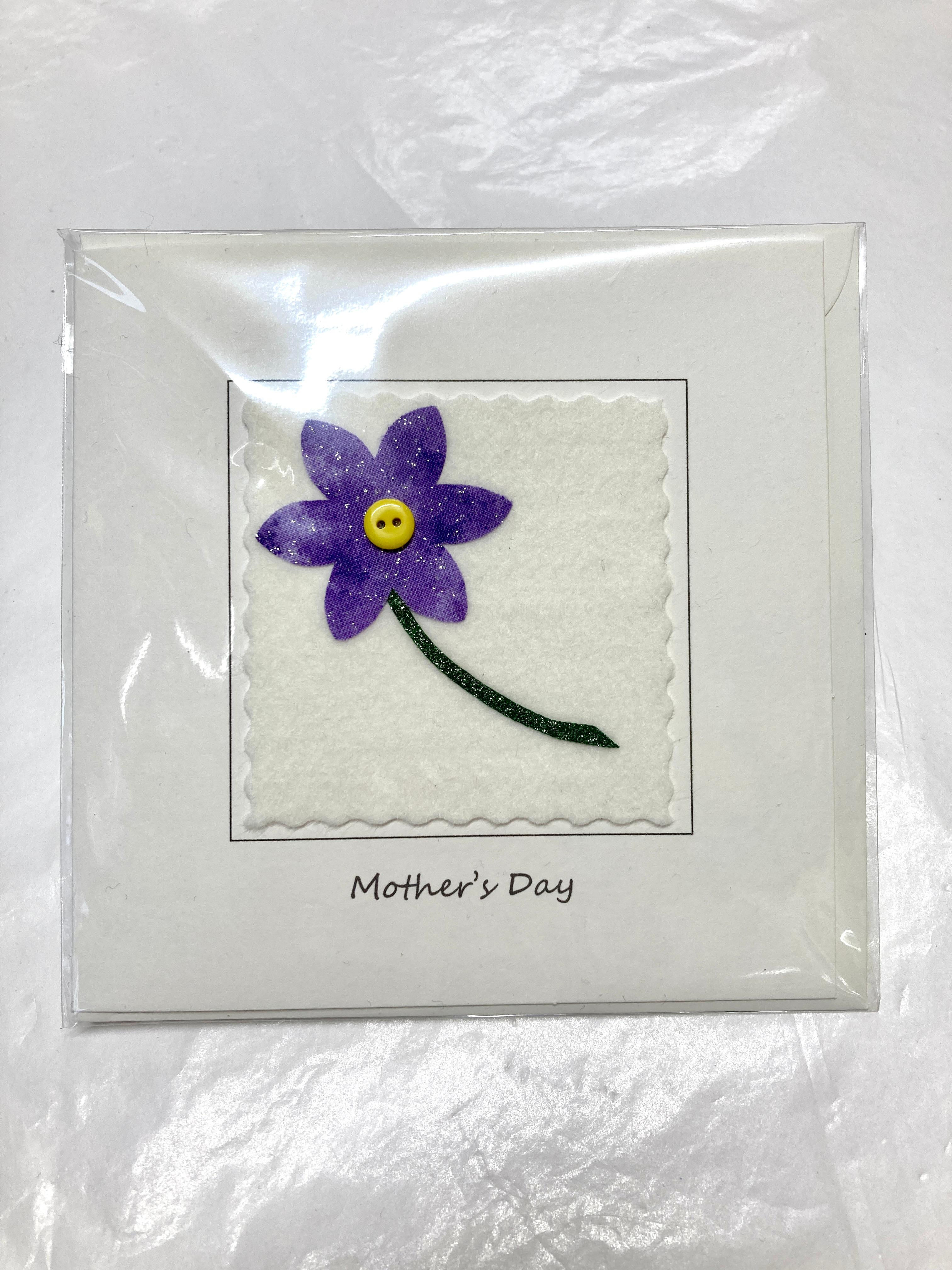 Purple Flower 'Mother's Day' Blank Card