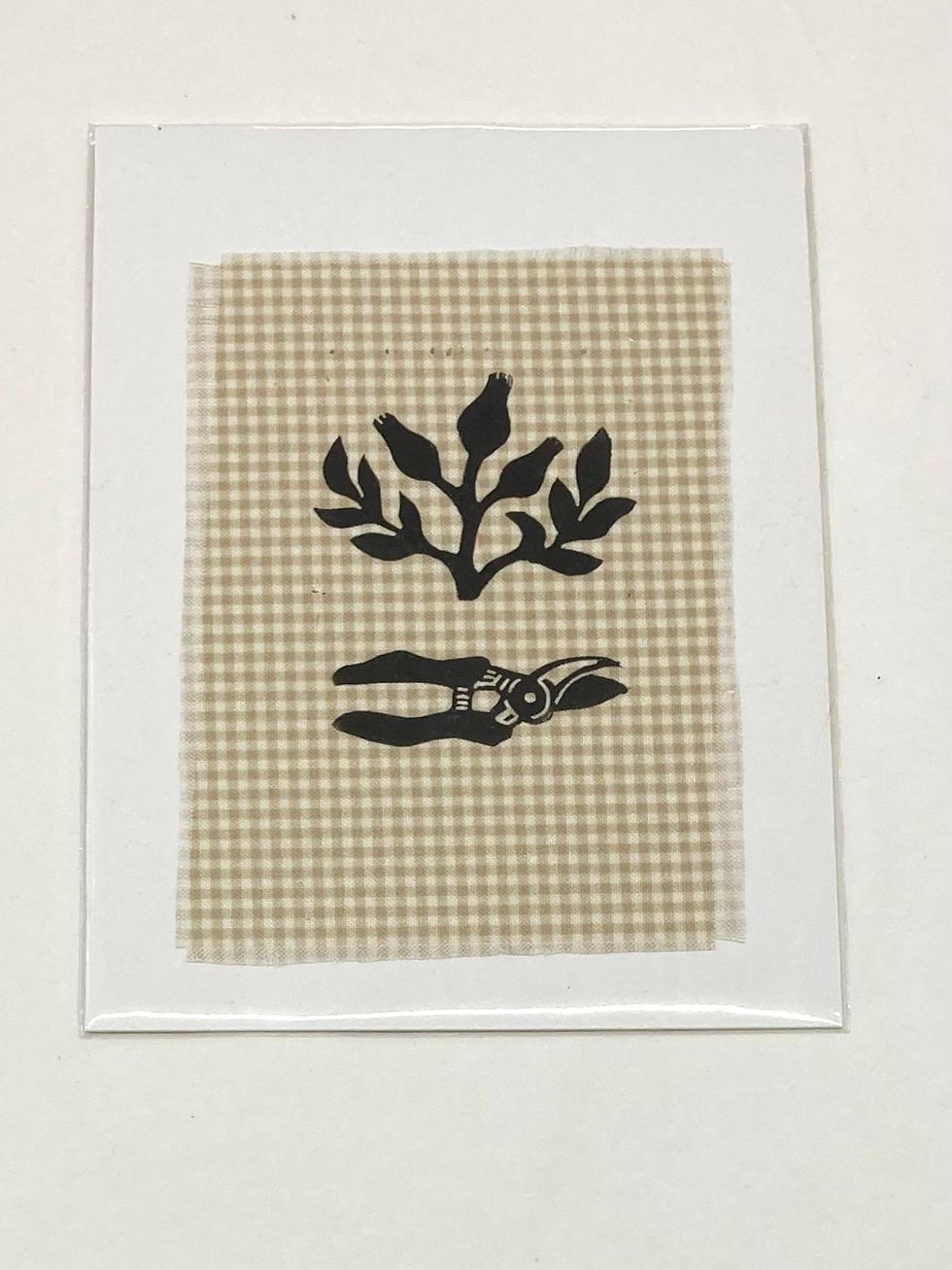 Thumbnail: Lino Print on Fabric - Rosehips