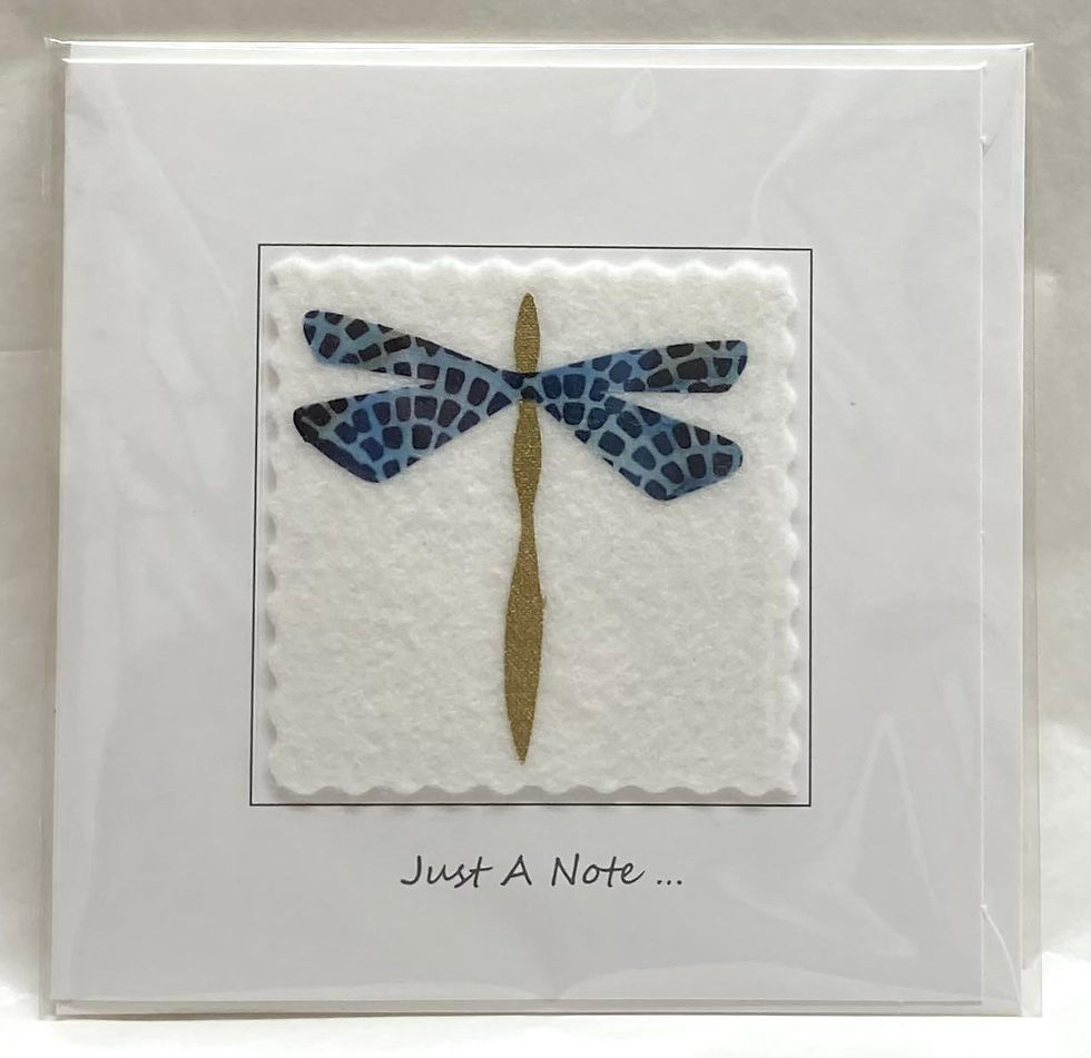 "Just A Note" Dragonfly Card