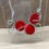 Thumbnail: Red Triple Button Necklace - SSP20