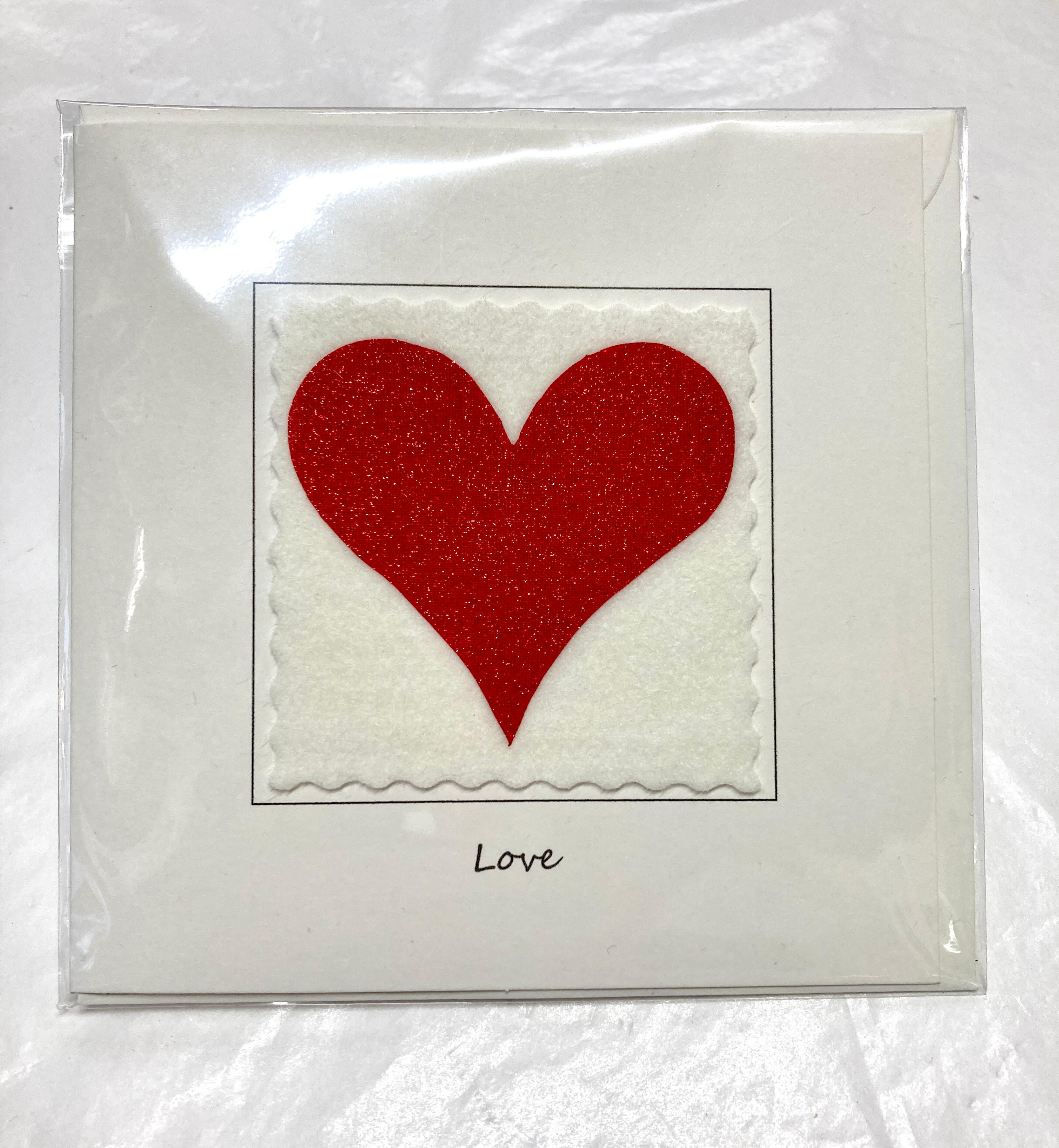 Big Red Heart 'Love' Blank Card