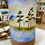 Thumbnail: Handpainted Cylinder Lamp - Fells and Trees