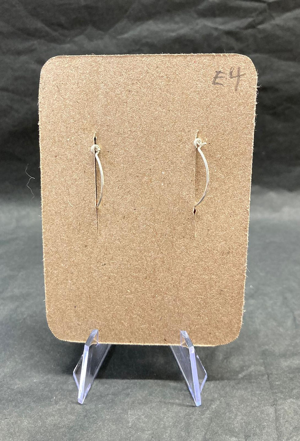 Thumbnail: Clay and Hammered Silver Dangle Earrings