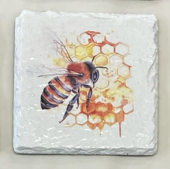 Bee Slate Coasters