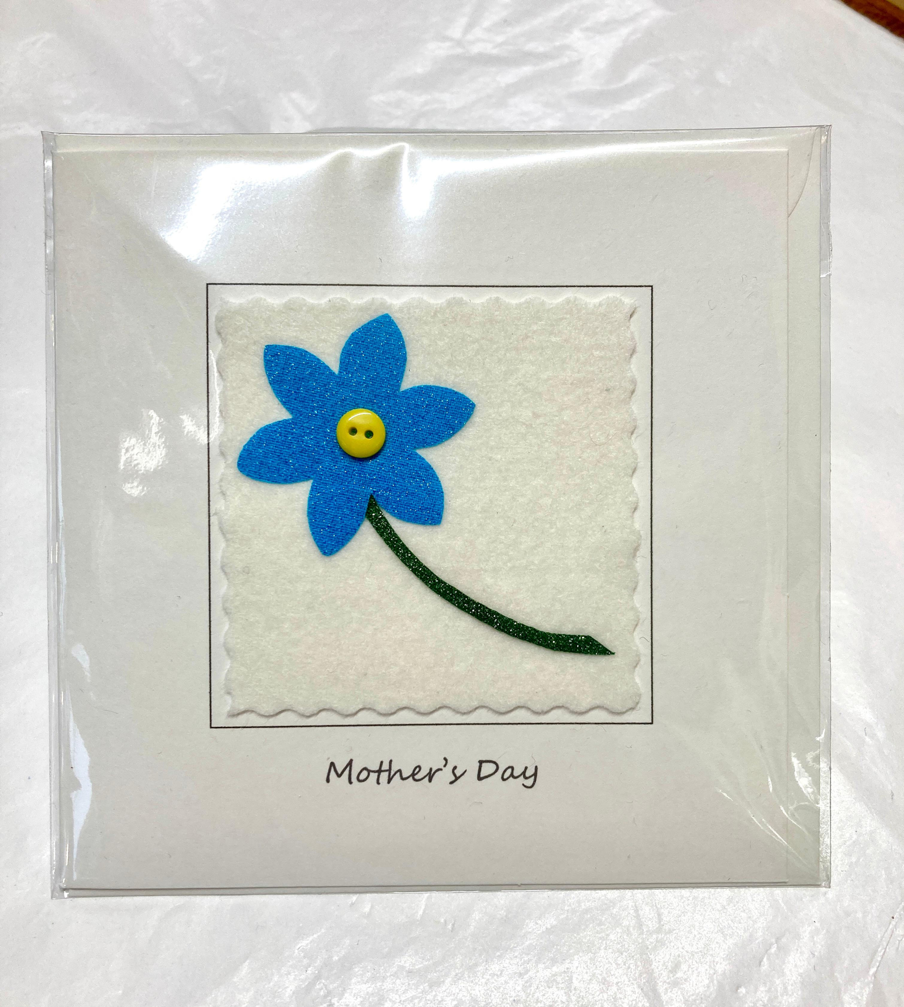 Blue Flower 'Mother's Day' Blank Card