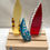 Thumbnail: Set of 3 Fused Glass Flames - Yellow, Red and Blue
