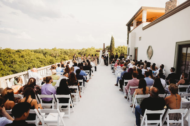 Italian rooftop wedding venue hilltop view