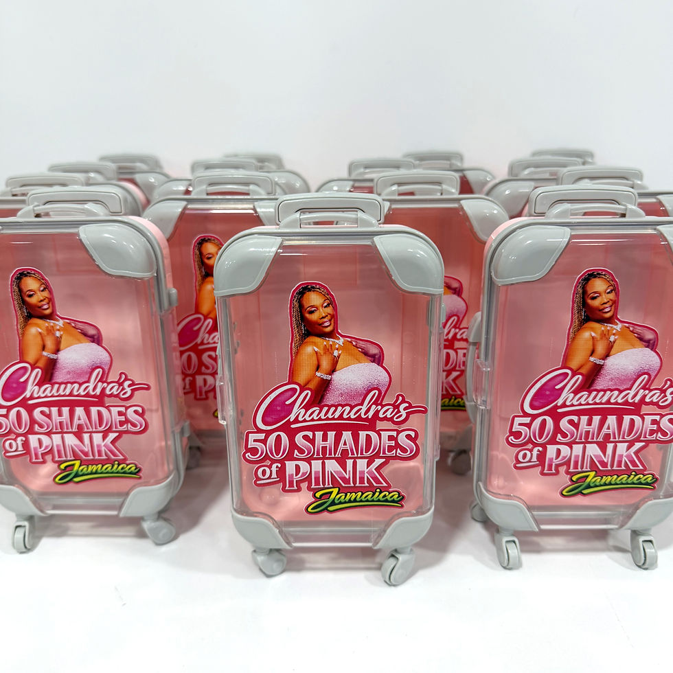 Thumbnail: Custom PinkTravel Suitcases- Personalized with a photo and Slogan