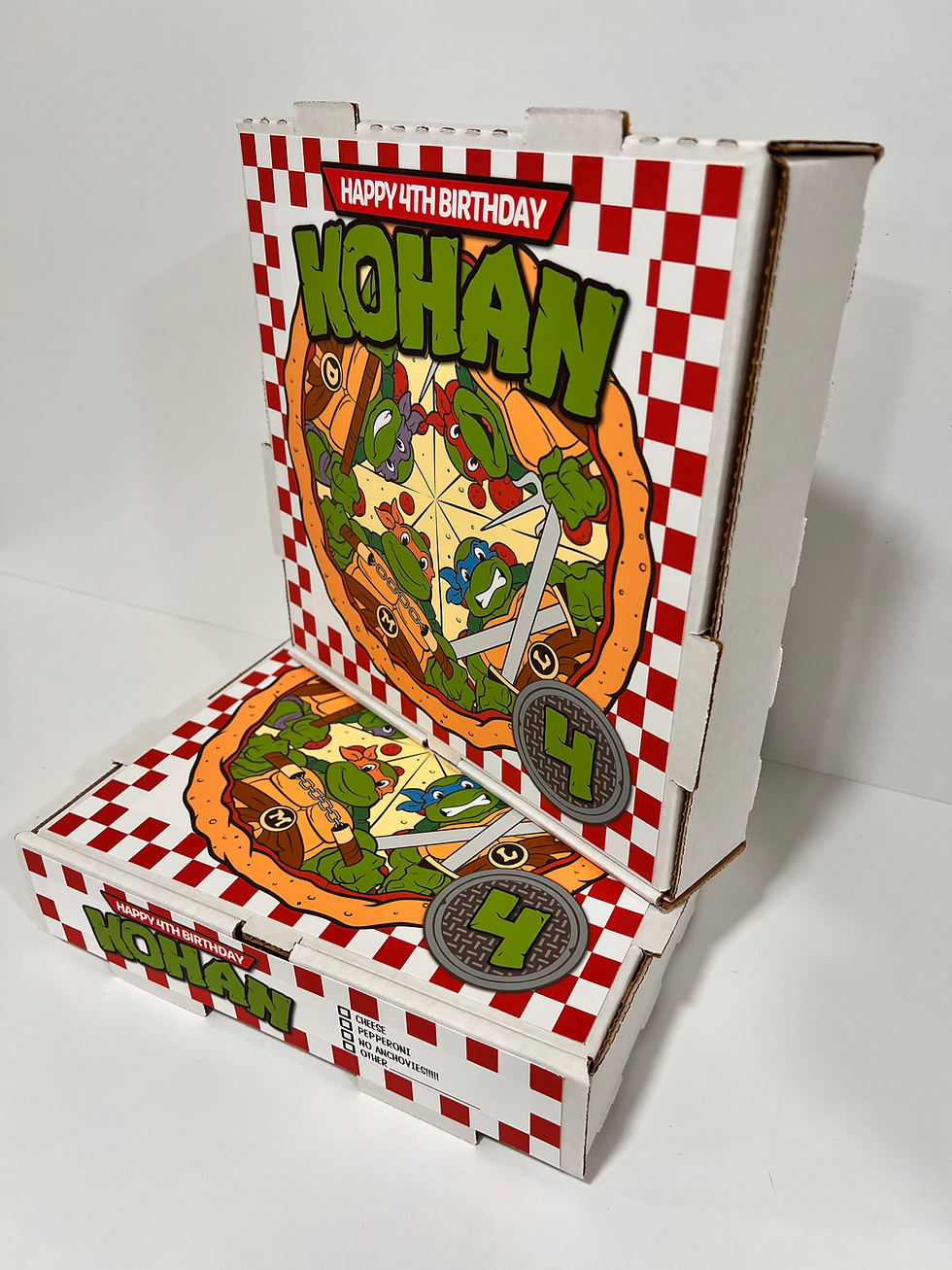 Thumbnail: Ninja Turtle themed pizza boxes (10x10x2)