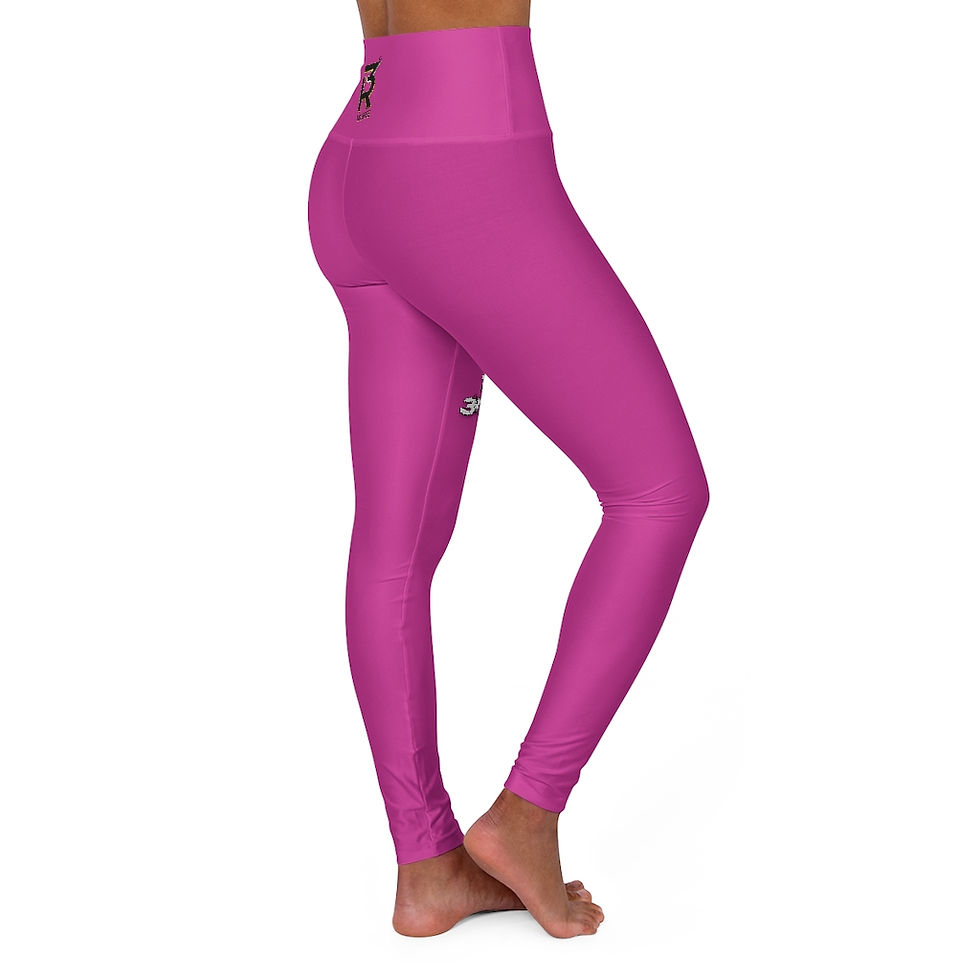 Thumbnail: Pink High Waisted Yoga Leggings