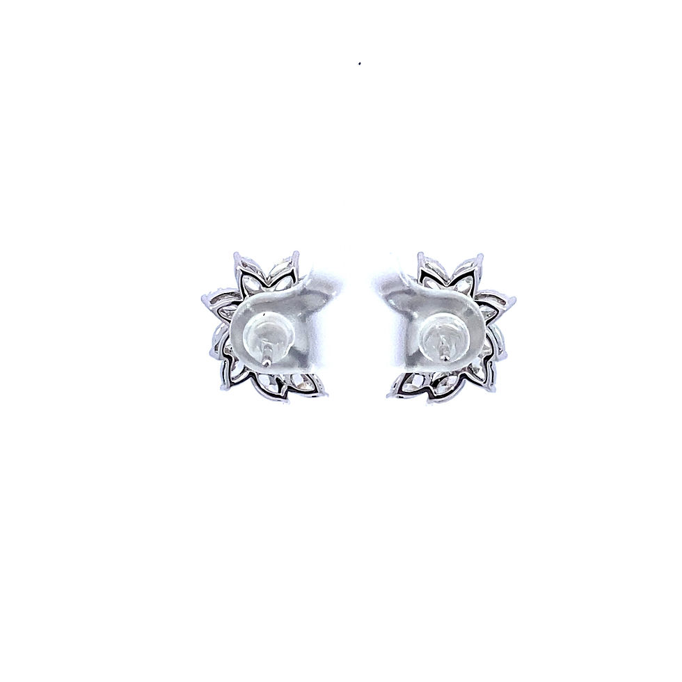 ภาพขนาดย่อ: Princess Cut Diamond Stud Earring 4.01 Carats