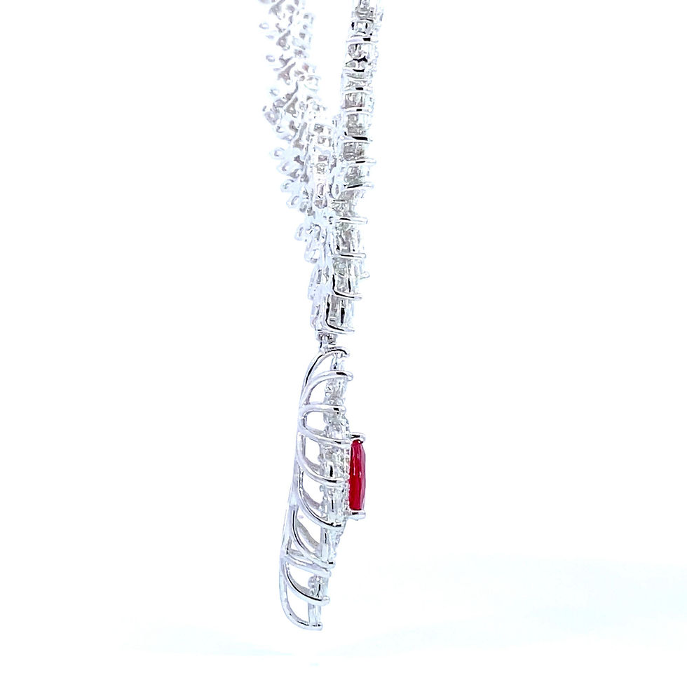 ภาพขนาดย่อ: Glamour Necklace 1.70 Carats Natural Ruby With Natural Diamond
