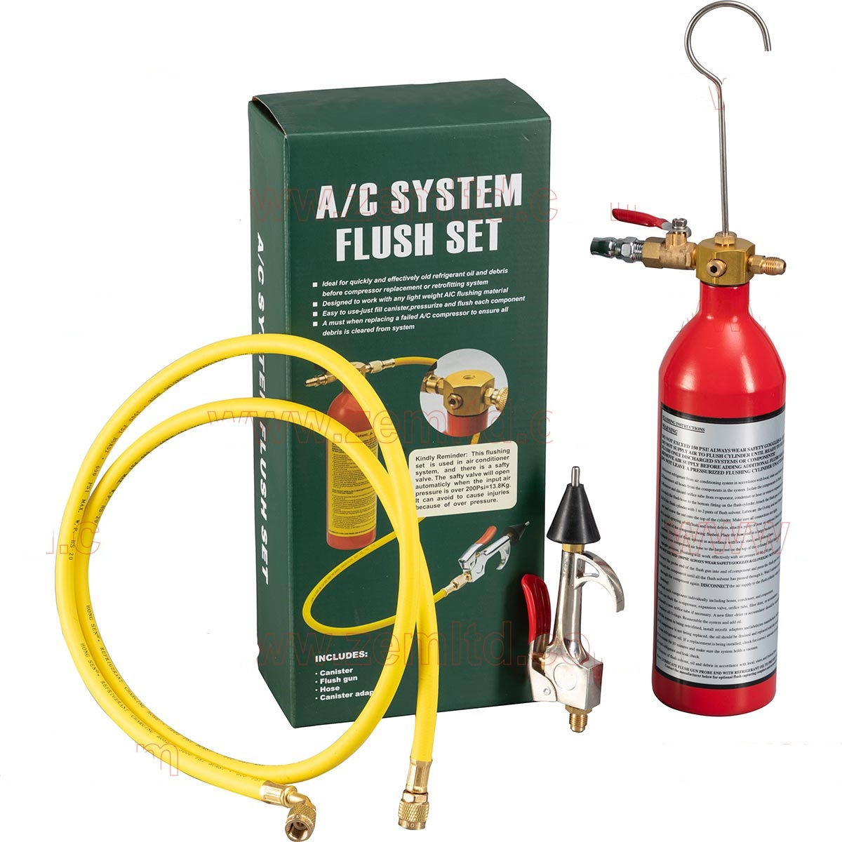 קיט מיכל ואקדח לשטיפת צנרת ופתיחת סתימות