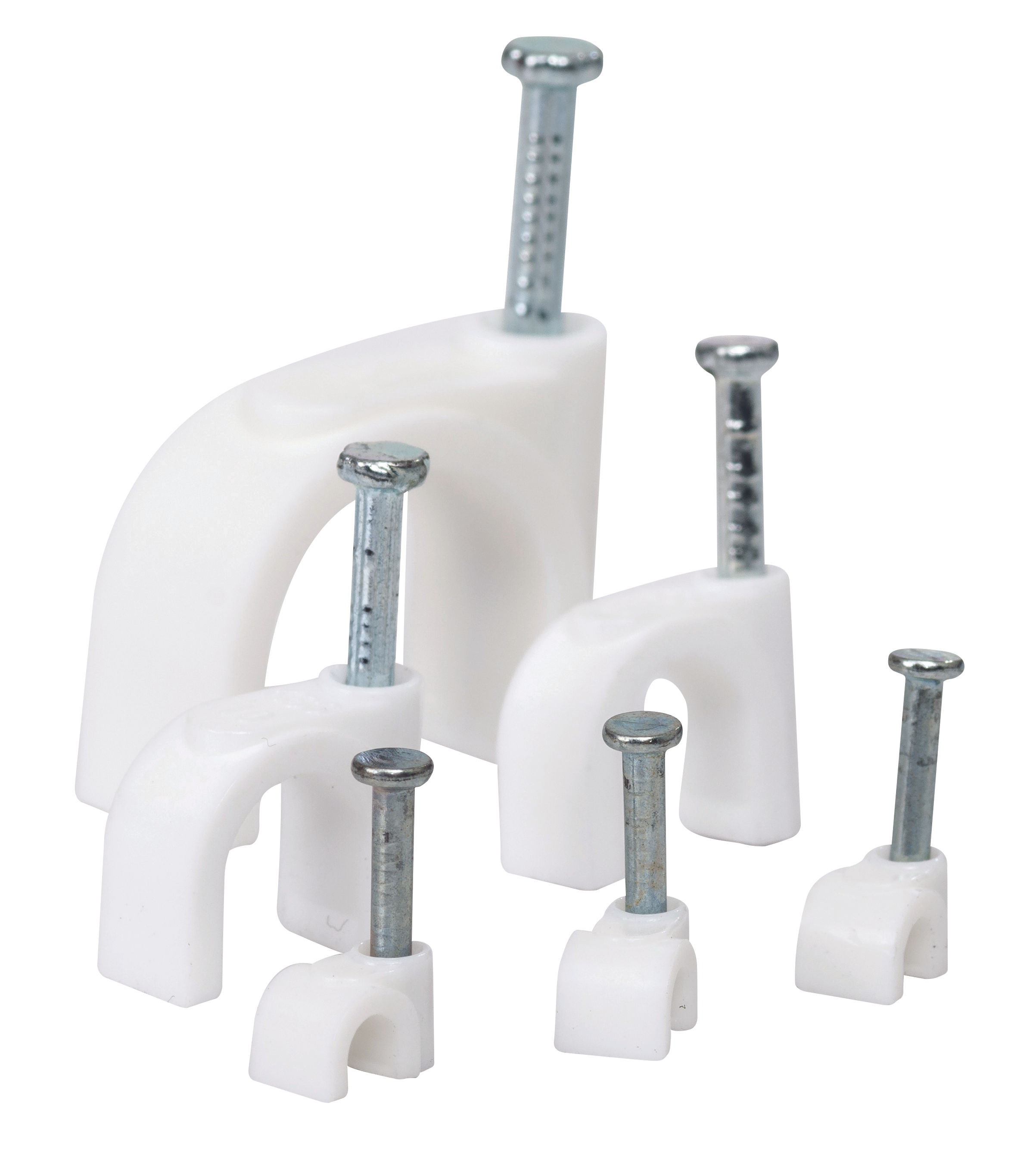 קליפס לכבל עגול 12 מ"מ (100 יח')