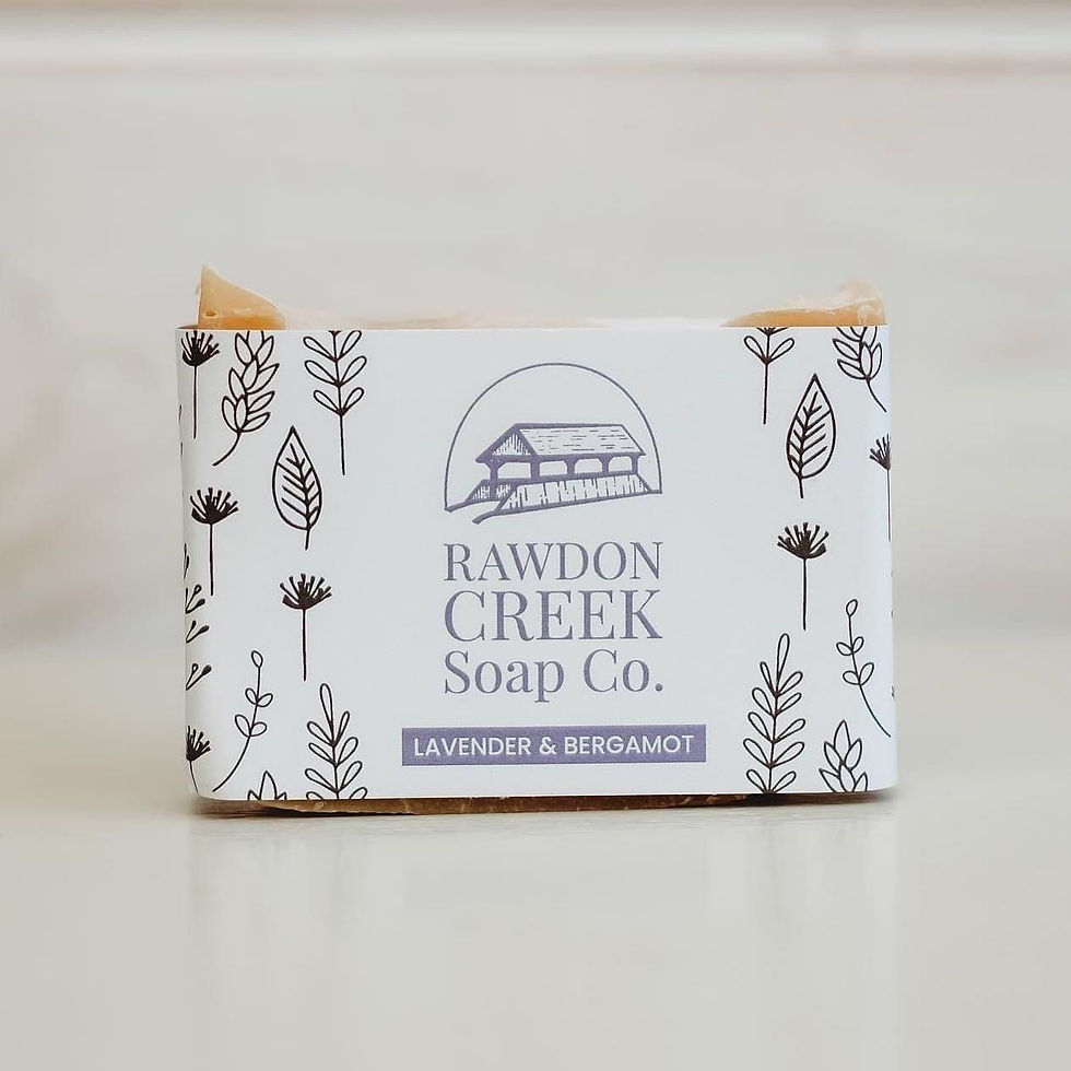 Rawdon Creek Soap Co. — Rebranded Soap & Label on Counter