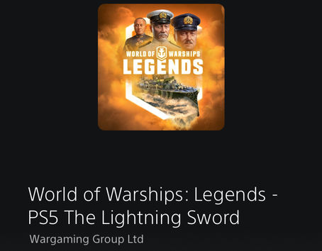 PS4 and PS5: World of Warships: Legends - The Lightning Sword [PS Plus DLC]