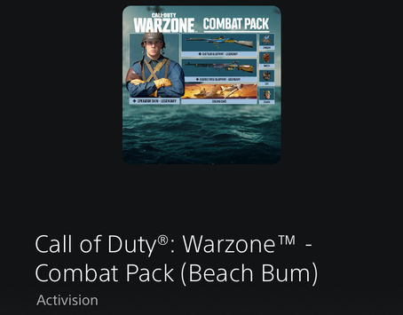 PS4: Call of Duty: Warzone - Combat Pack (Beach Bum) [PS Plus DLC]