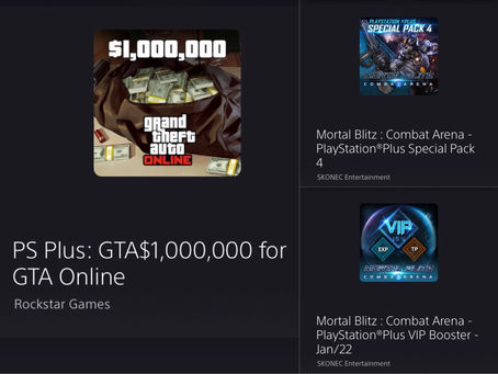 PS4: Multiple packs for Mortal Blitz: Combat Arena and GTA Online [PS Plus DLC]