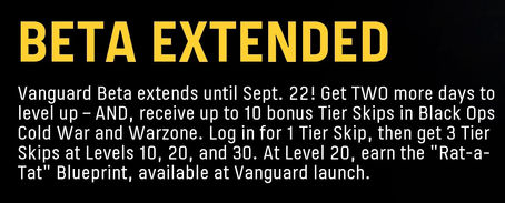 Update: Call of Duty: Vanguard Beta for PS4 and PS5 has been extended and will now end September 22.
