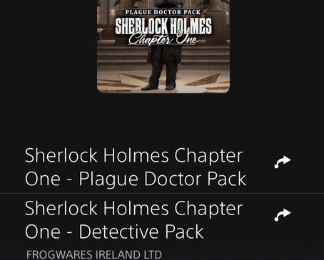 PS4 and PS5: Sherlock Holmes Chapter One - Plague Doctor and Detective costume packs [DLC]
