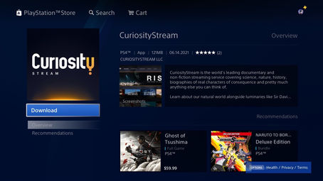 PS4: CuriosityStream app