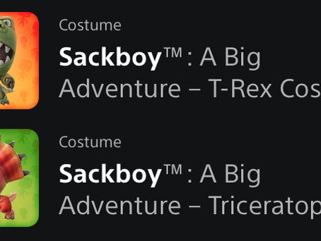 PS4 and PS5: Sackboy: A Big Adventure - T-Rex and Triceratops costumes [DLC]
