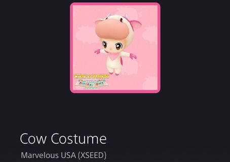 PS4: Story of Seasons: Friends of Mineral Town - Cow Costume [DLC]