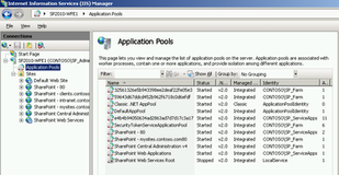 What is SharePoint application pool?