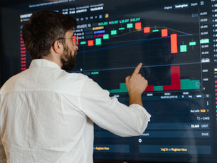 manager working with data