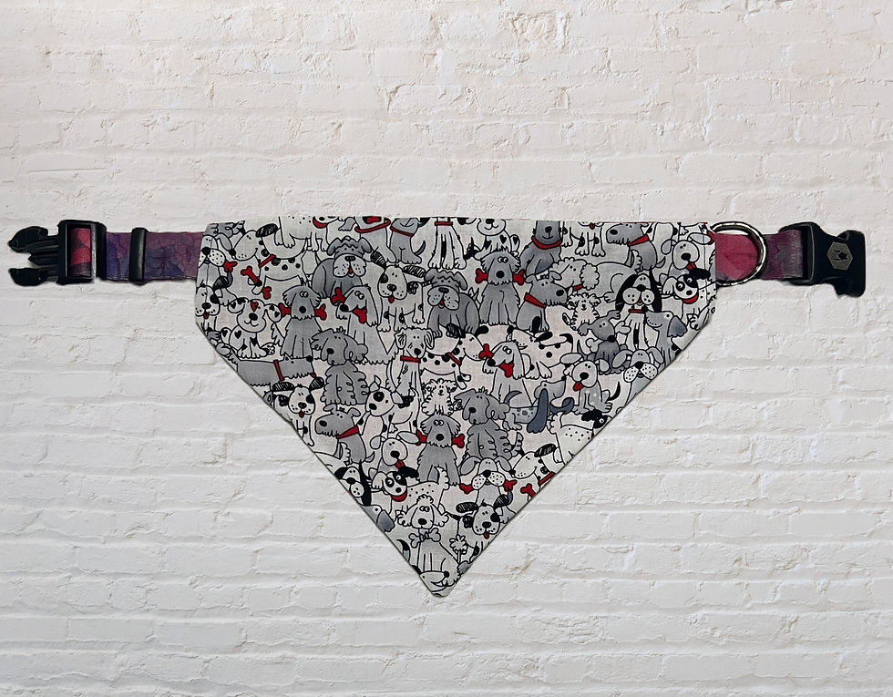 Thumbnail: Reversible Black and White Dogs Bandana