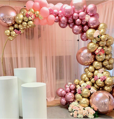 134 pc. Set Pink|Gold Chrome|Pink Chrome