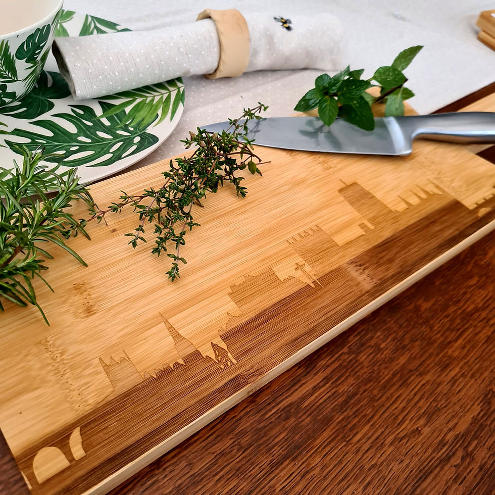 Thumbnail: Durham Skyline Bamboo Serving Platter