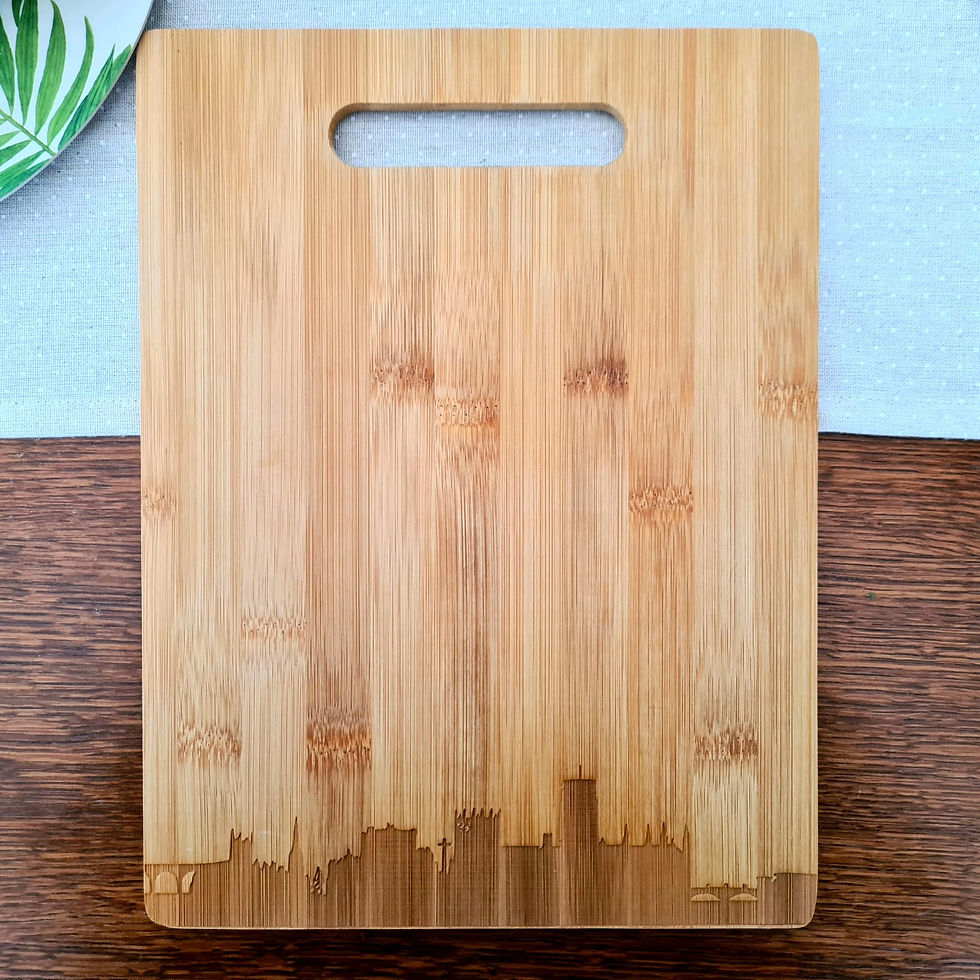 Thumbnail: Durham Skyline Bamboo Chopping Board with Handle