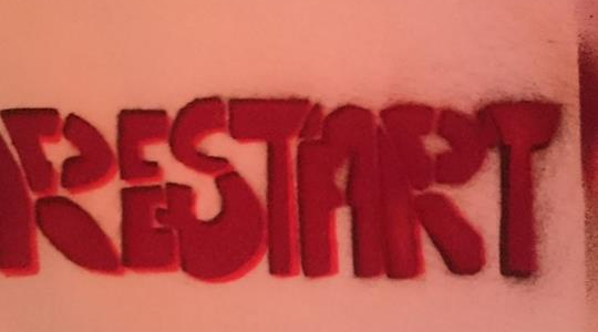 Restart T-Shirt Schrift
