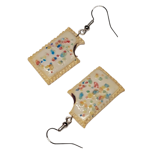 Blueberry Toaster Tart Earrings 
