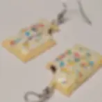 Thumbnail: Blueberry Toaster Tart Earrings 