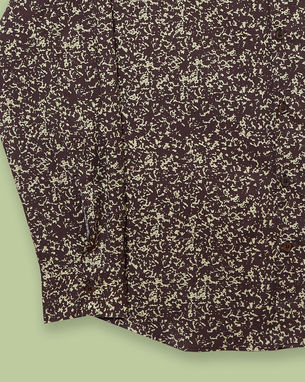 Thumbnail: BROWN AND BEIGE MICROPRINT SHIRT