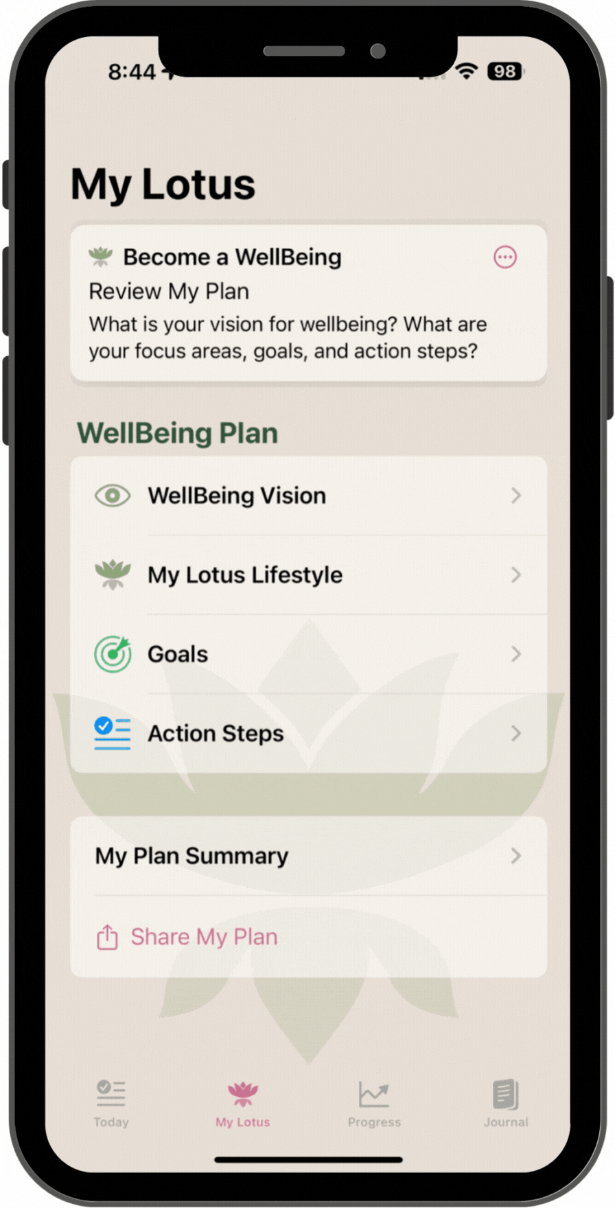 Create a WellBeing Plan