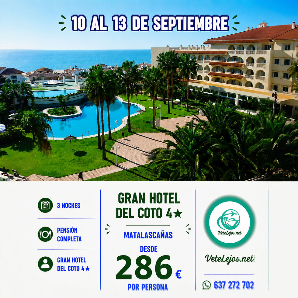 Miniatura: 🌊☀️ MATALASCAÑAS EN PENSIÓN COMPLETA DESDE 286€ POR PERSONA ☀️🌊