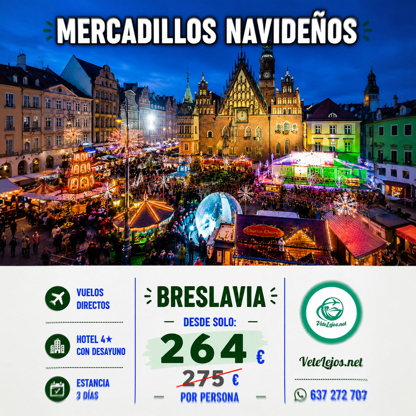 🎄✨ MERCADILLOS DE NAVIDAD EN BRESLAVIA DESDE 264€ POR PERSONA ✨🎄